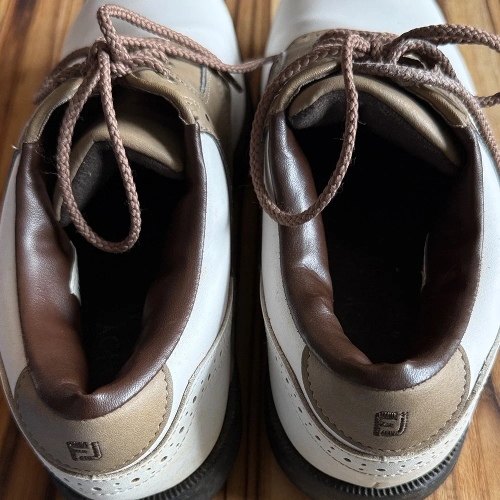 FootJoy Men's Cream and Tan Oxfords